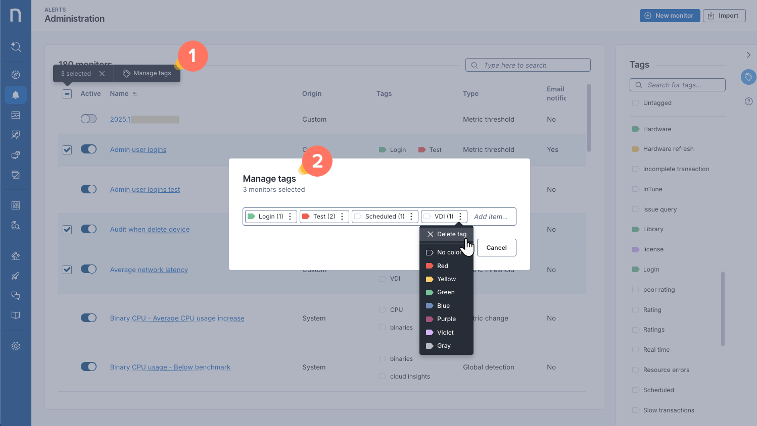 Example of binary memory consumption and CPU usage.