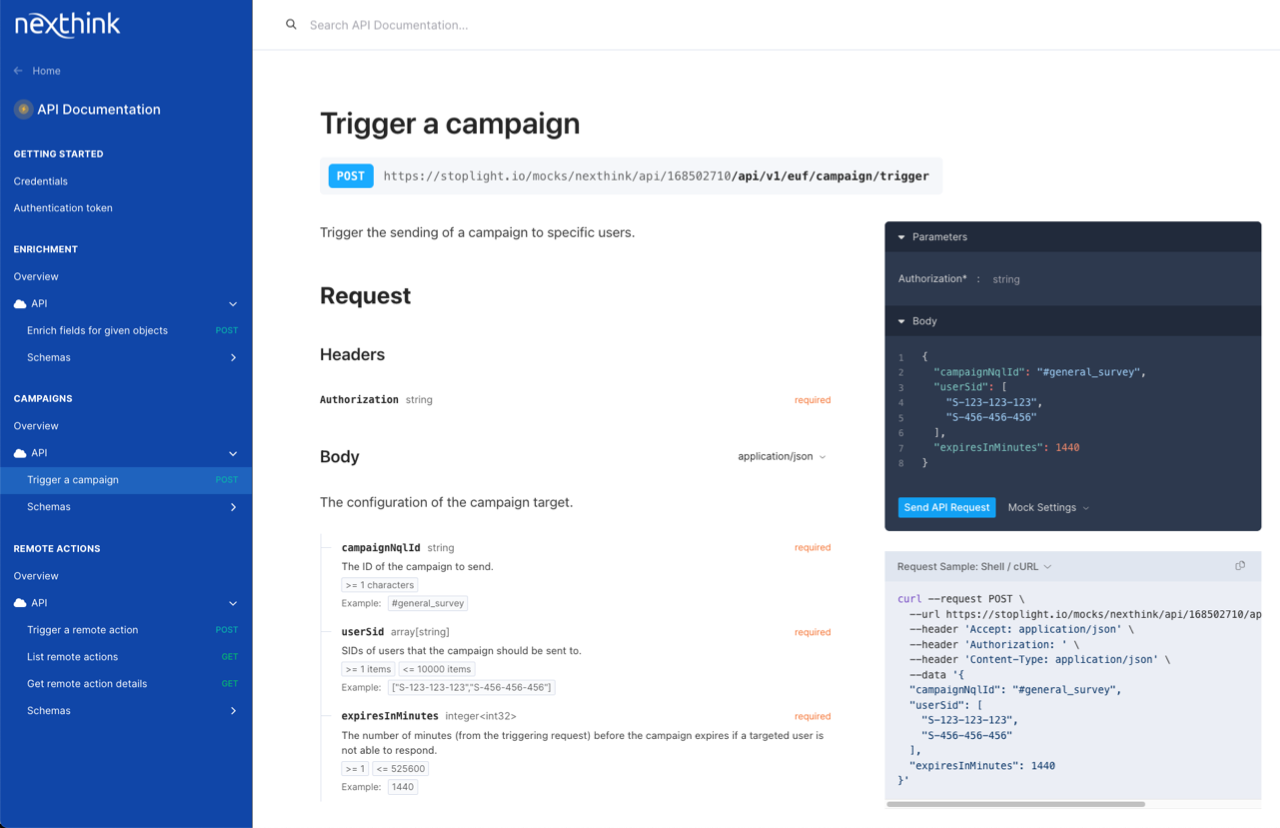 Nexthink Developer Portal