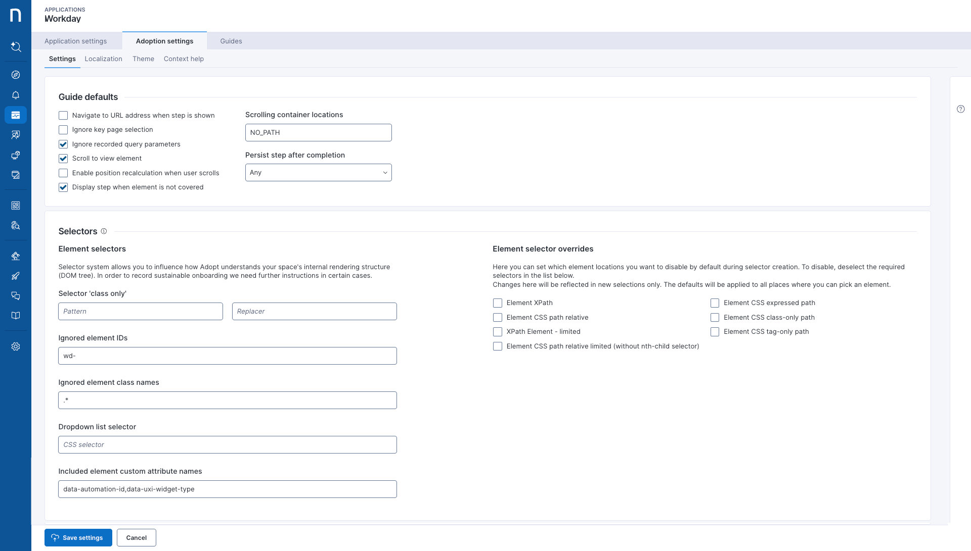 Publishing a configured Adopt guide.