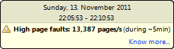 Single high page faults tooltip