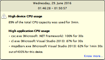 High device CPU usage