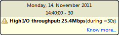 Single High IO throughput tooltip