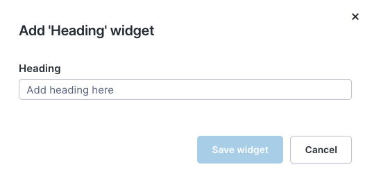 Heading widget