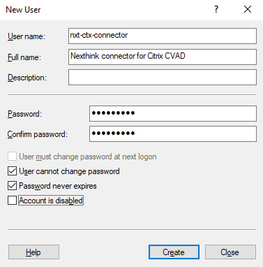 New user options