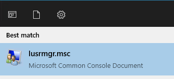 Run the lusrmgr.msc command